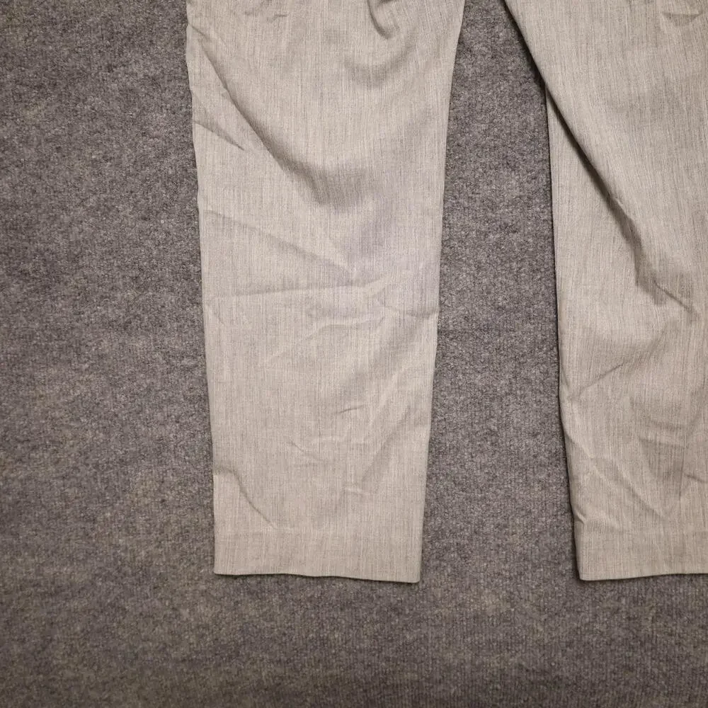 Calvin Klein Dress Pants Mens 32x30 Gray Wool Blend Stretch Flat Front Office